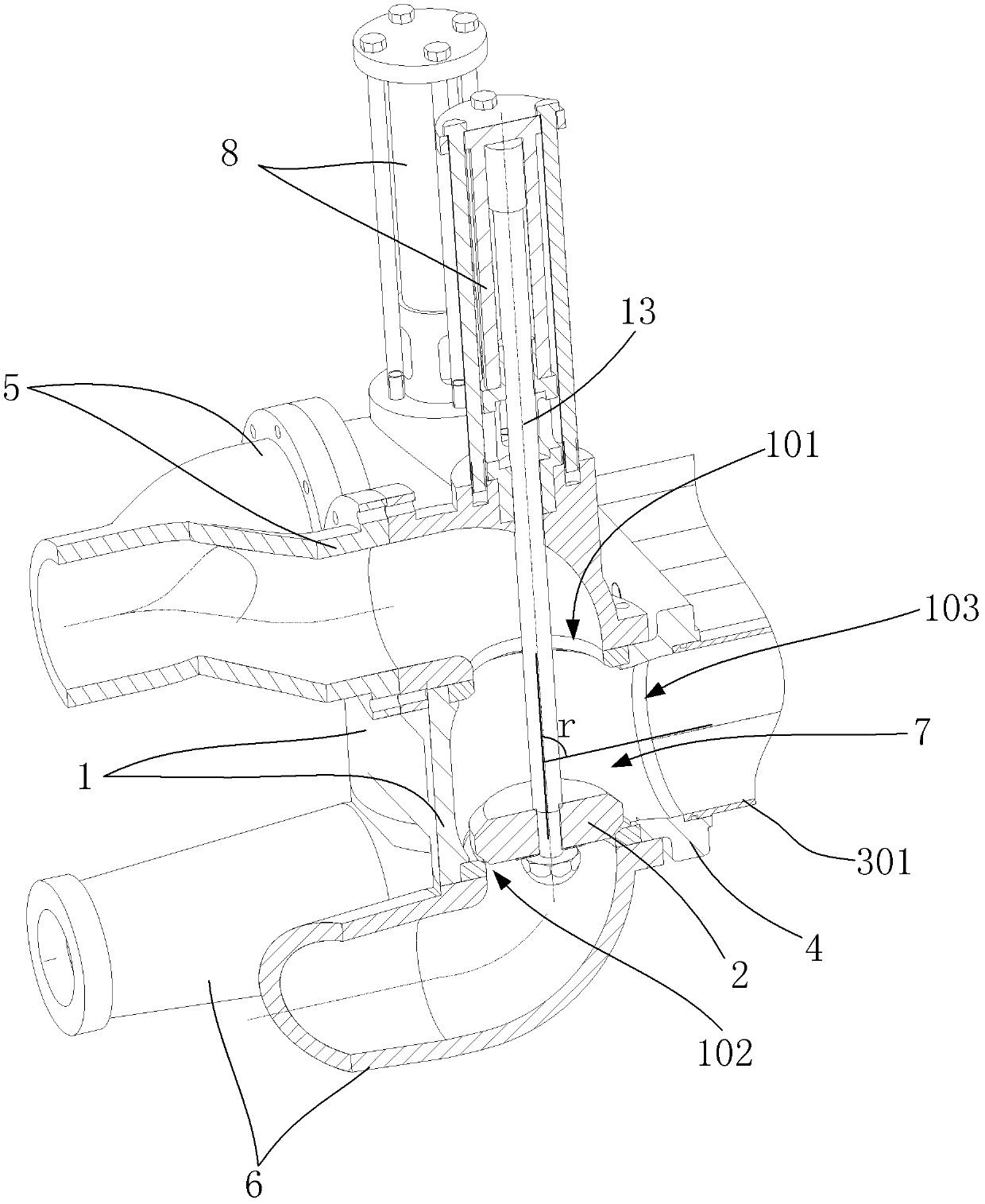 Distribution valve for pumping system, pumping system and engineering machinery