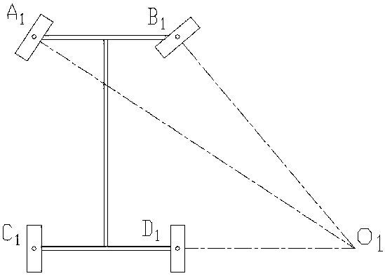 Four-wheel-drive rotating support travelling device and control method thereof