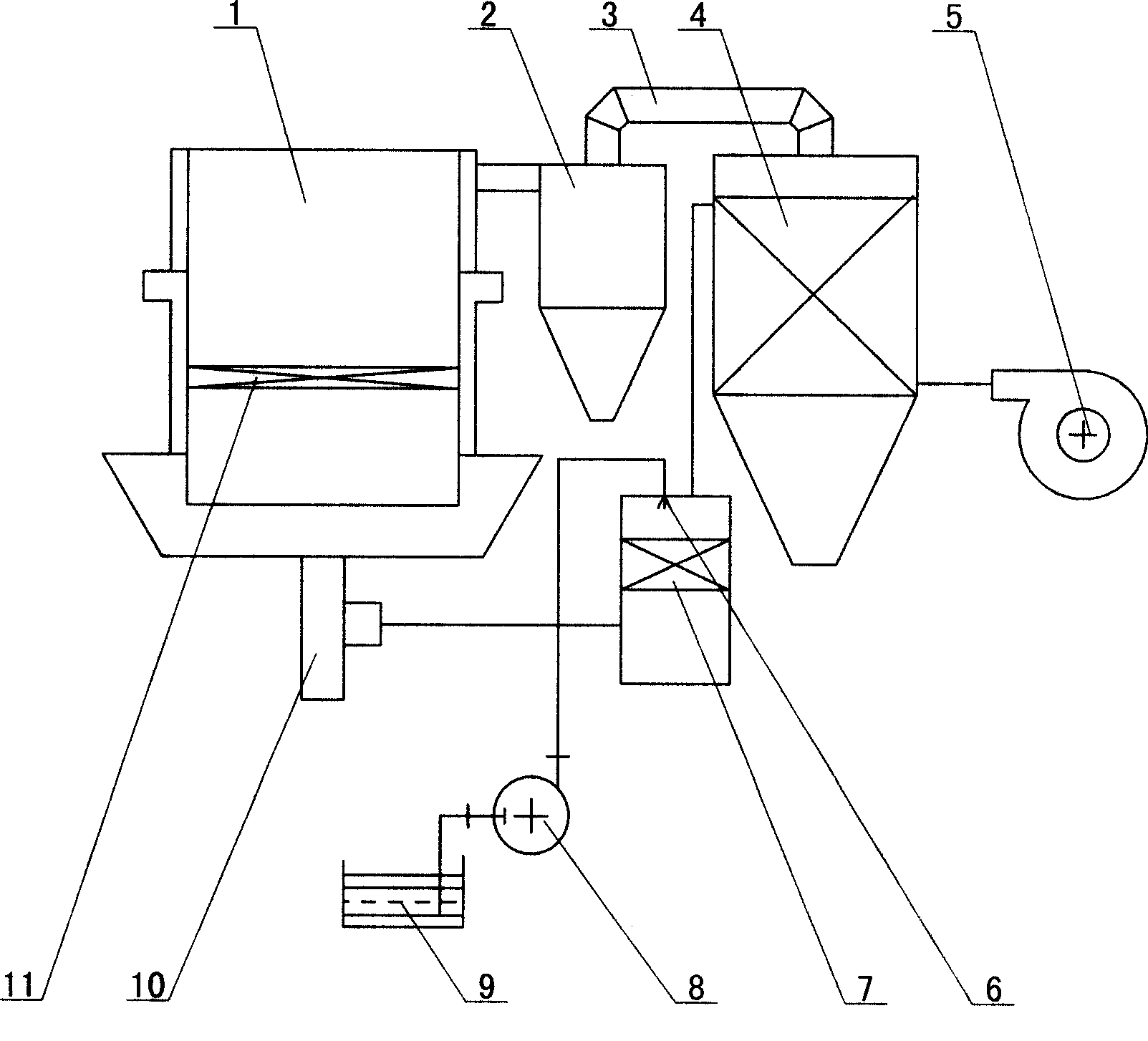 Coal-gas producer phenolic water high-temperature treating device and treating process