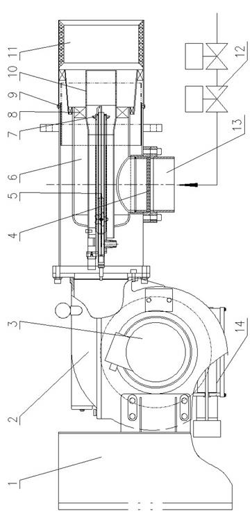 Combustion device for gaseous fuel with low heating values