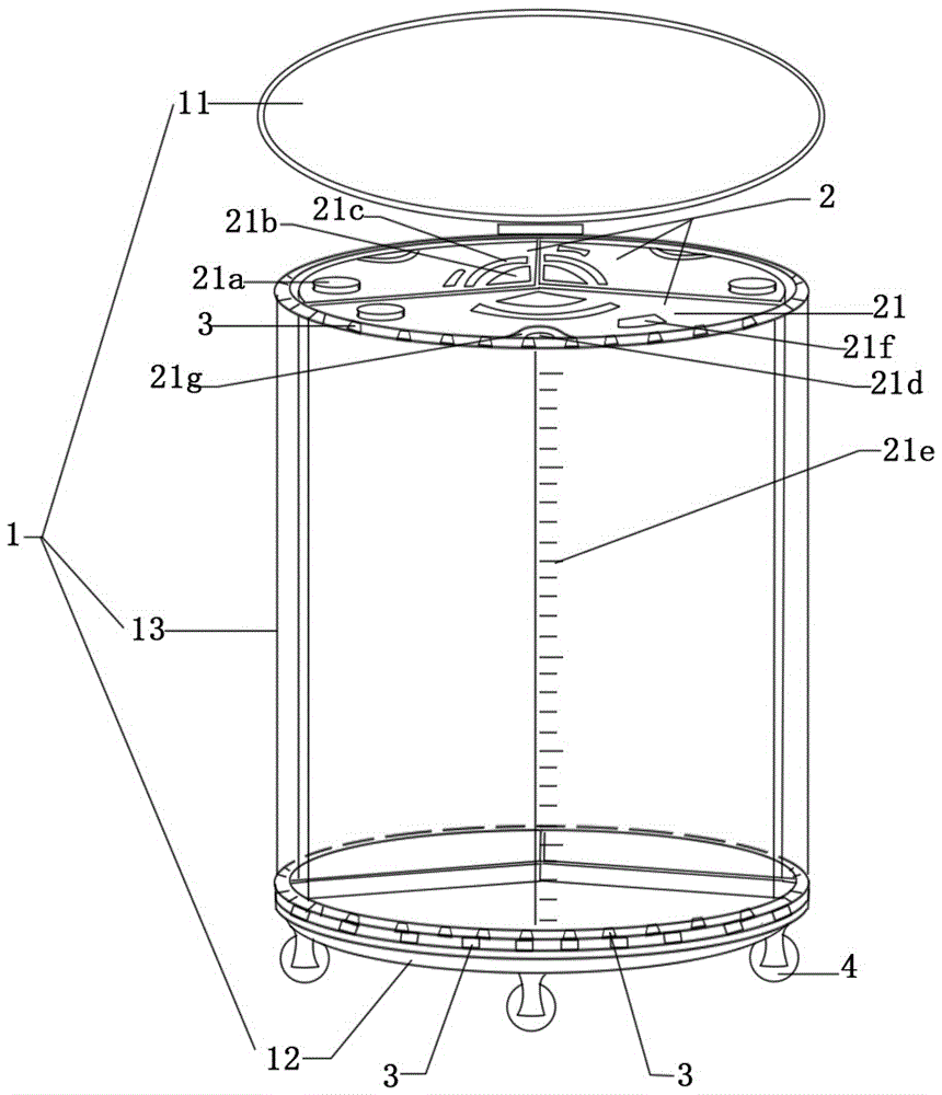 Novel multicolor water-based paint bucket