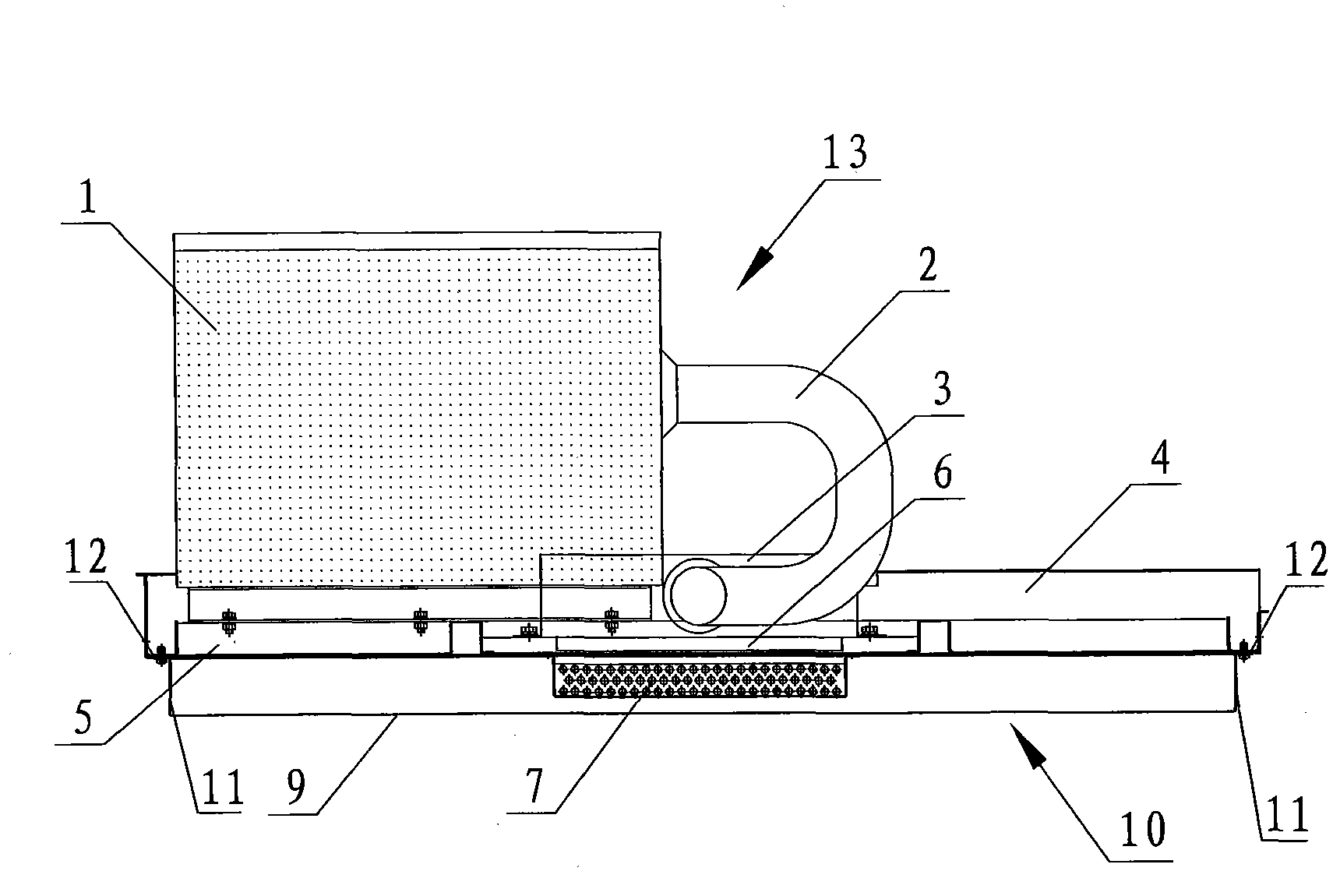 Setting structure of elevator car air-conditioner