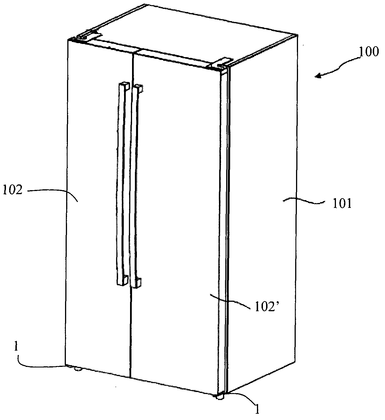Refrigeration tool with door hinge assembly