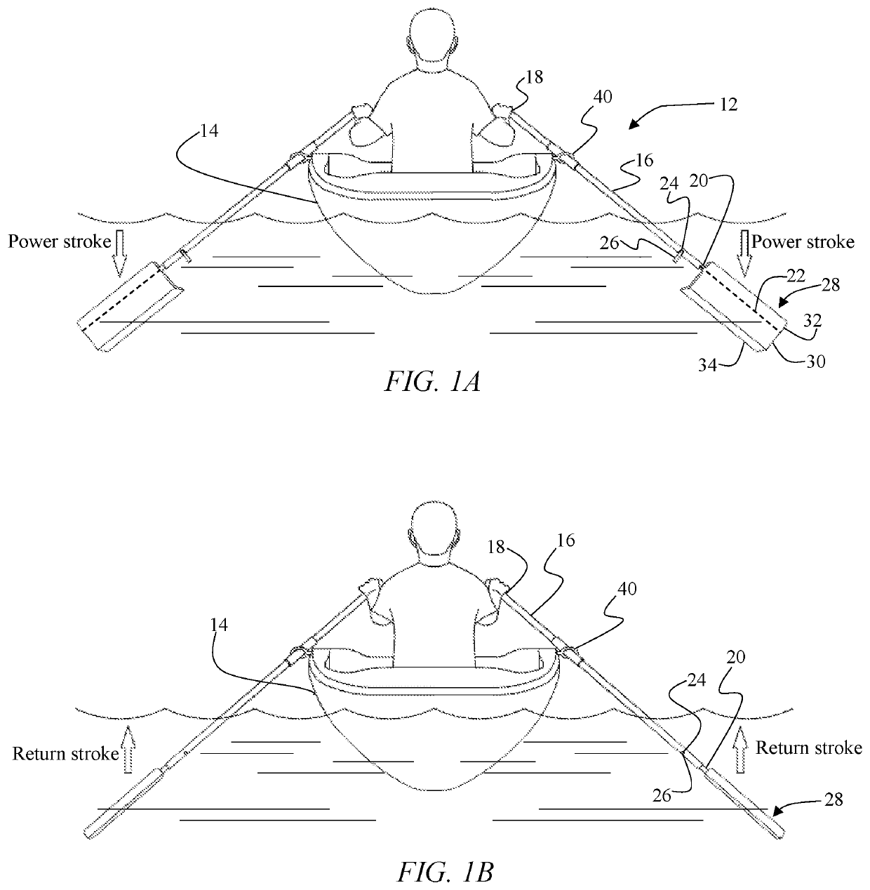 Oar apparatus having a pivoting oar blade