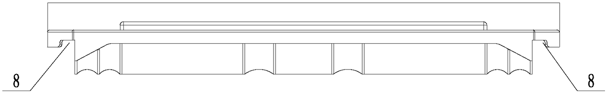 Composite framework of ribbed beam floor system