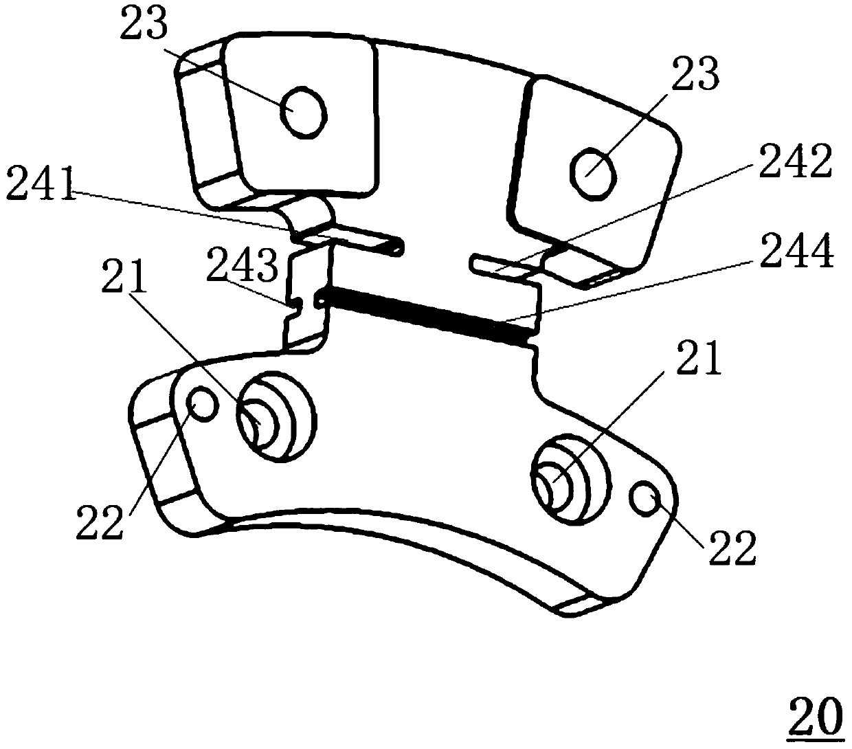 A detachable flexible support assembly