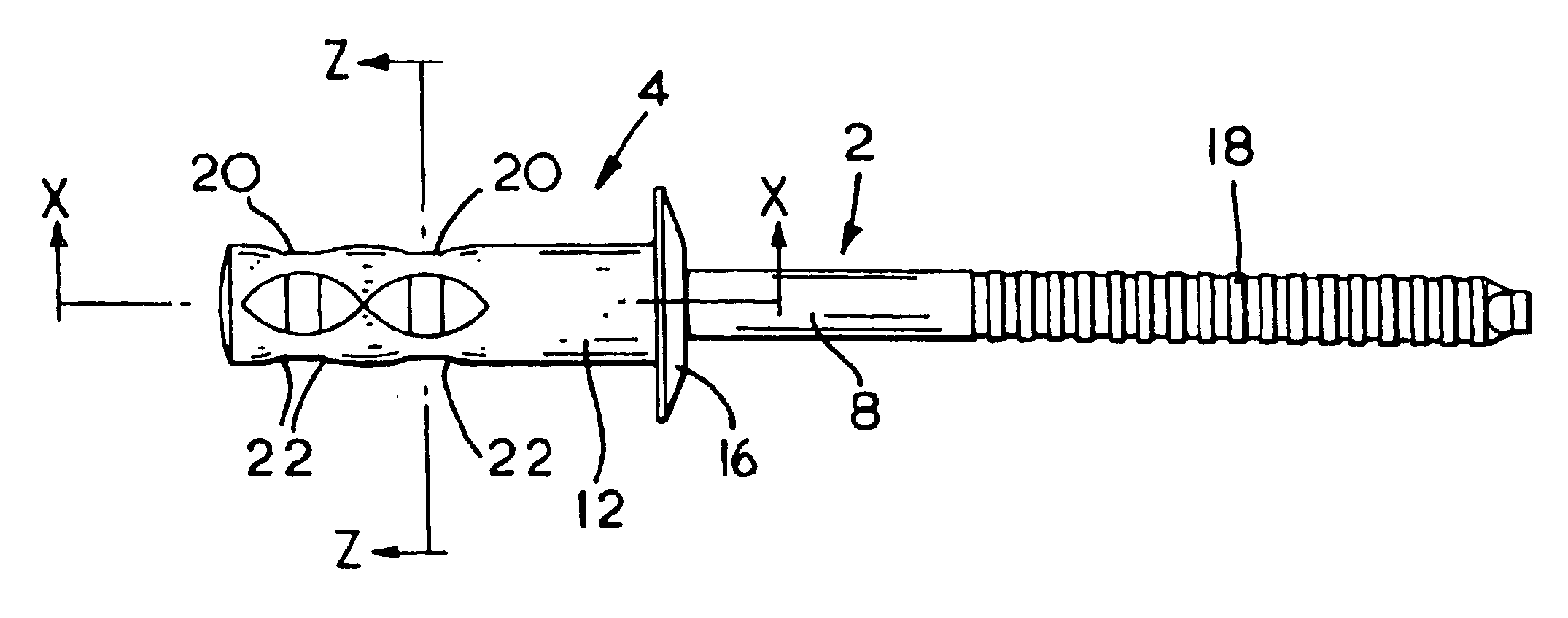 Closed-end blind rivet with a crimped shank and method of manufacture thereof