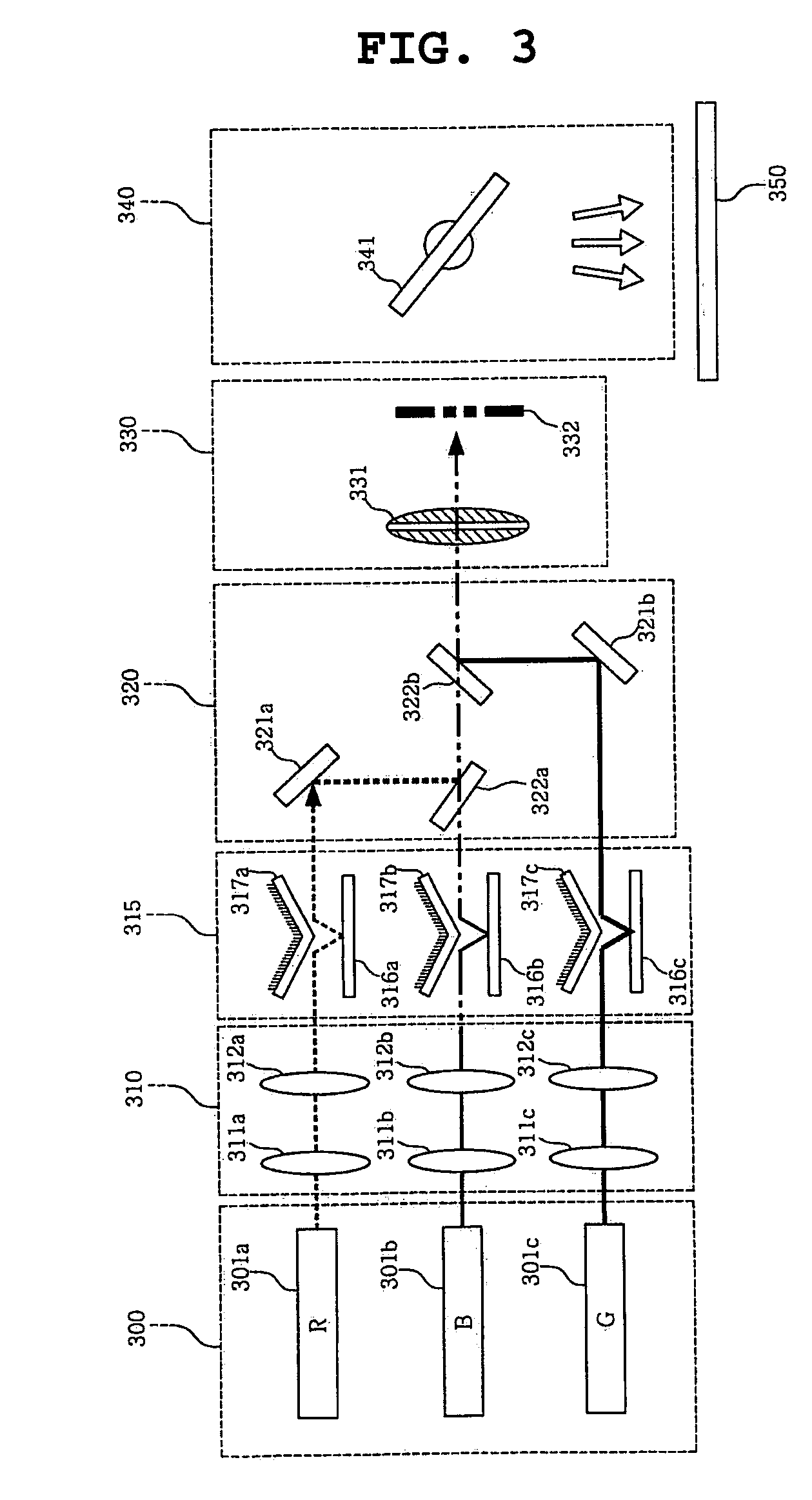 Color display device using dichroic filter