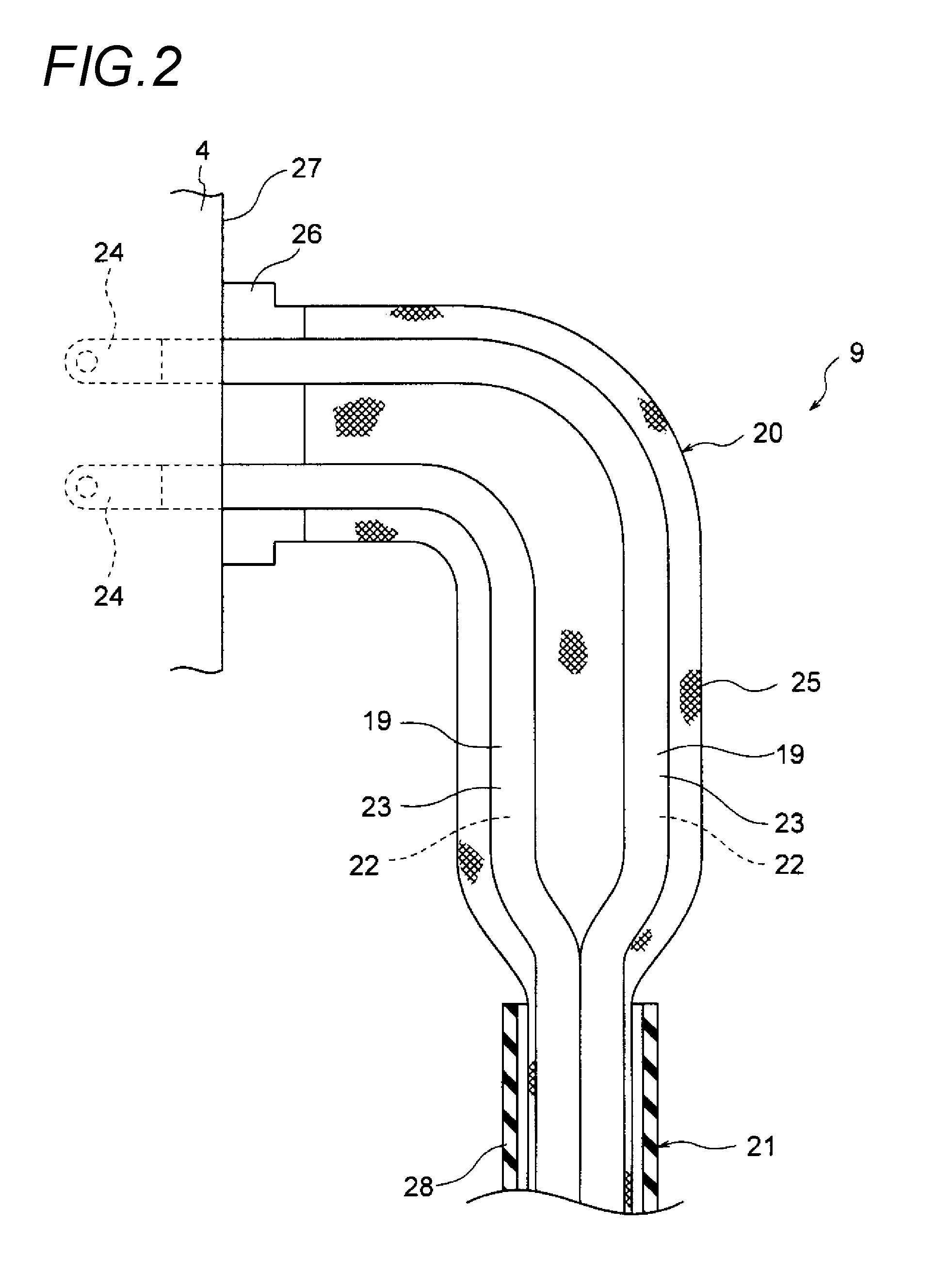 Wire harness with exterior member