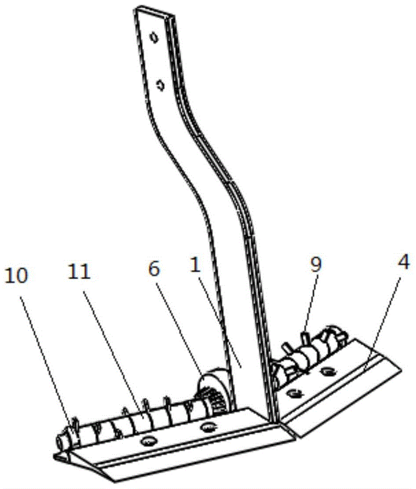 A rear throw type grass and soil separation shallow loosening shovel