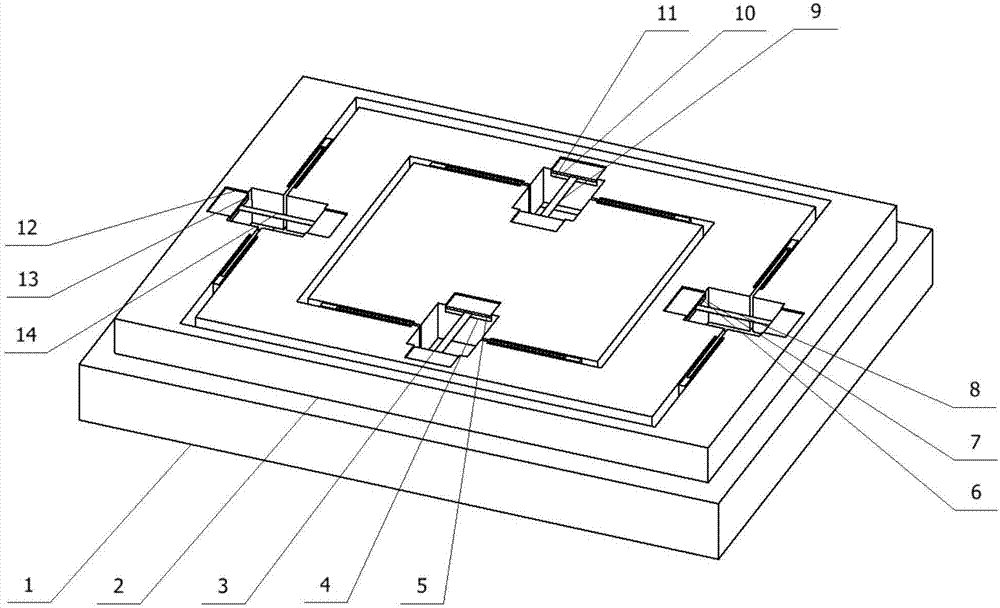 Resonant graphene dual-axis accelerometer