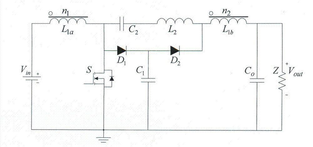 Inductance regulating switch capacitor-type passive clamping soft switching high-gain boost-type converter