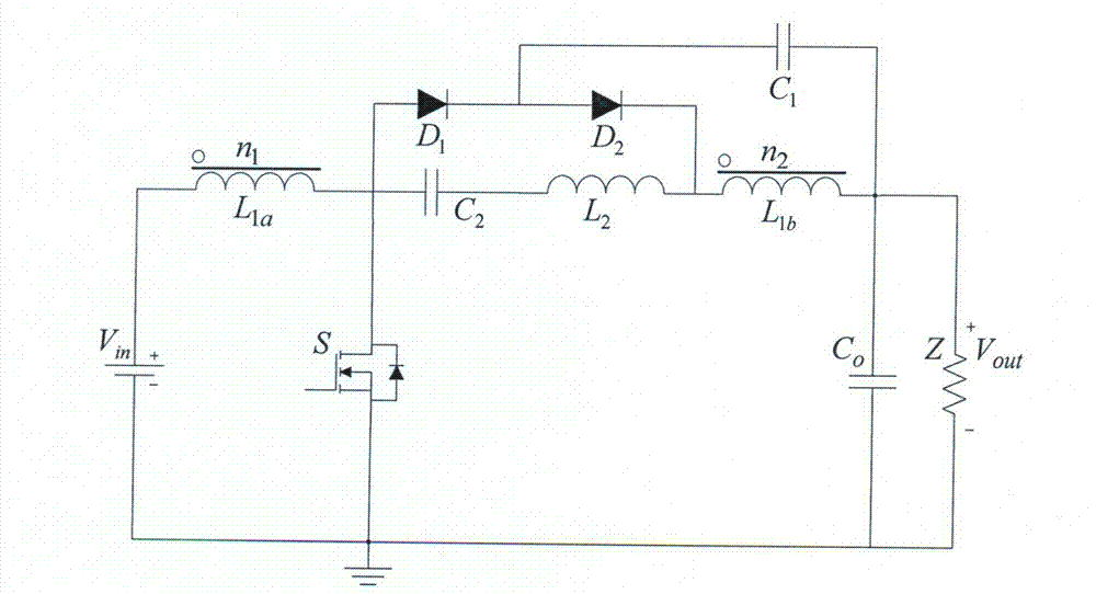 Inductance regulating switch capacitor-type passive clamping soft switching high-gain boost-type converter