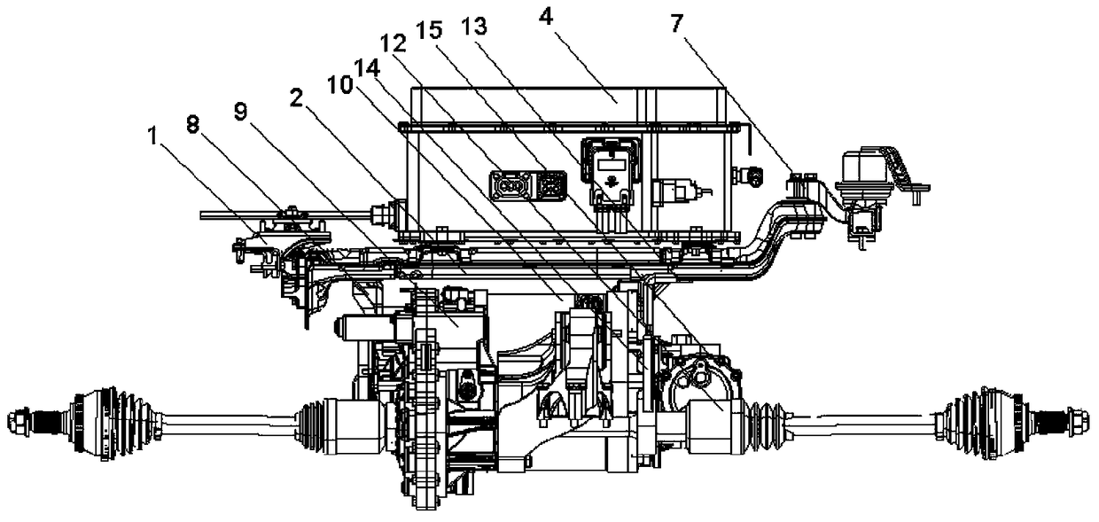 A powertrain layout form of an electric vehicle