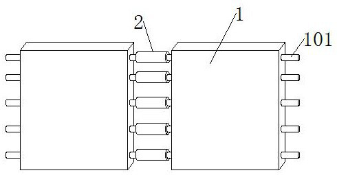 Prefabricated assembly type ancient building reinforcing and mounting structure