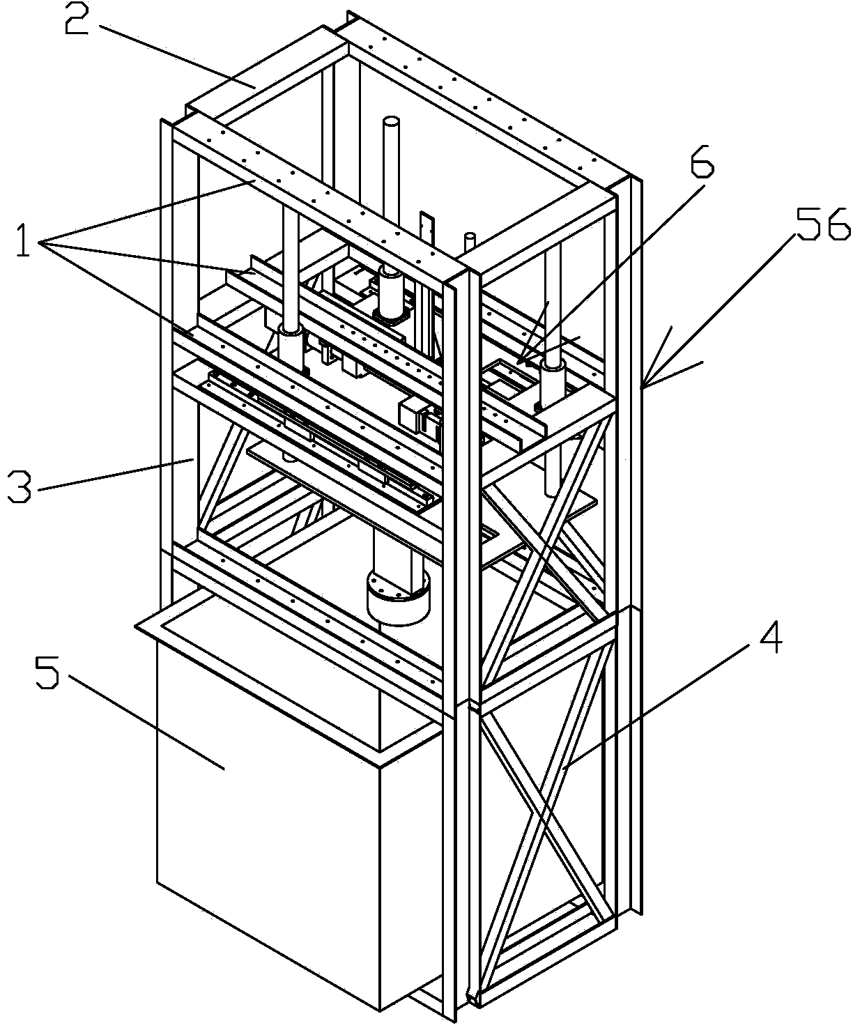 Shallow-foundation V-H-M space charge measurement experiment device