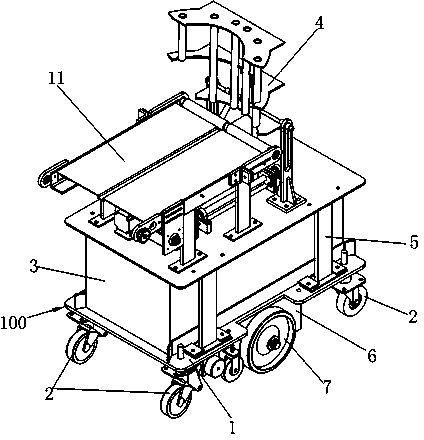 AGV self-propelled unloading transport cart