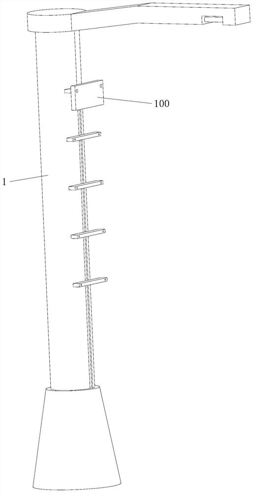 Lamp post system based on groove mounting structure