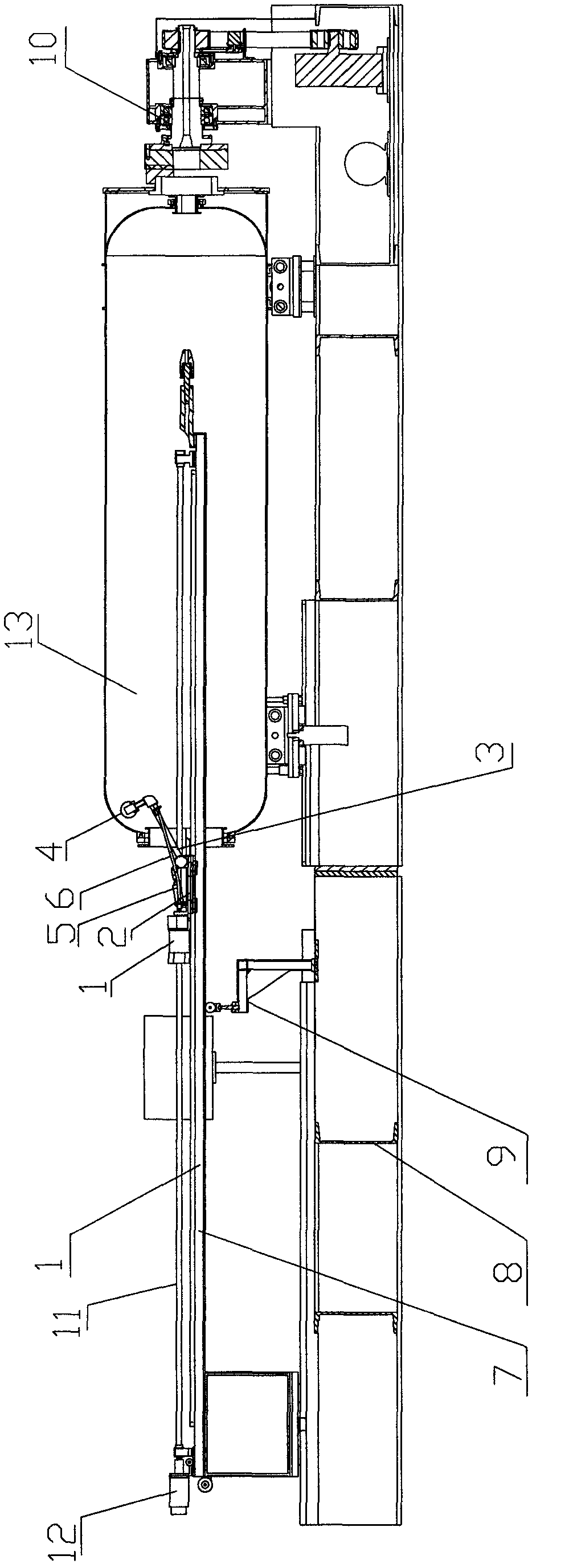 Processing device used for inner wall of barrel body
