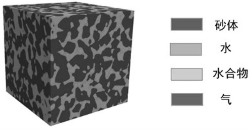 Hydrate occurrence form division method based on pore network model