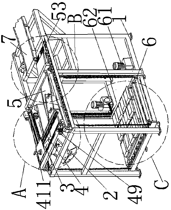 Fully-automatic bagged goods stacking device