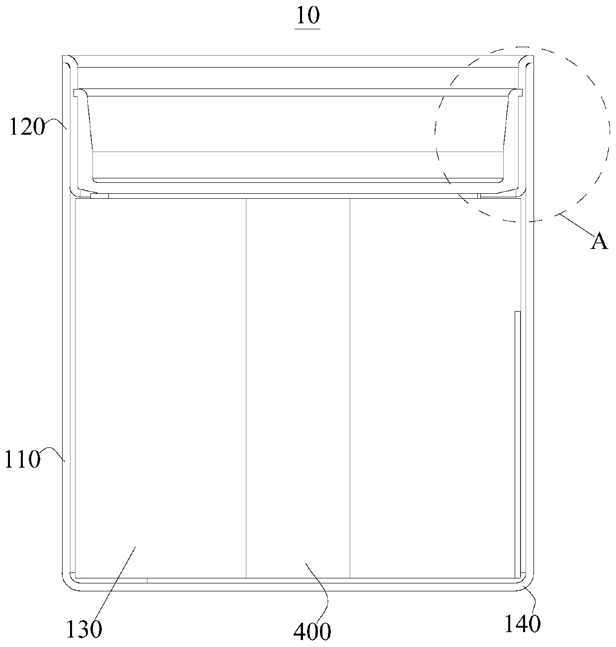 Battery structure with deformation and pressure relief functions