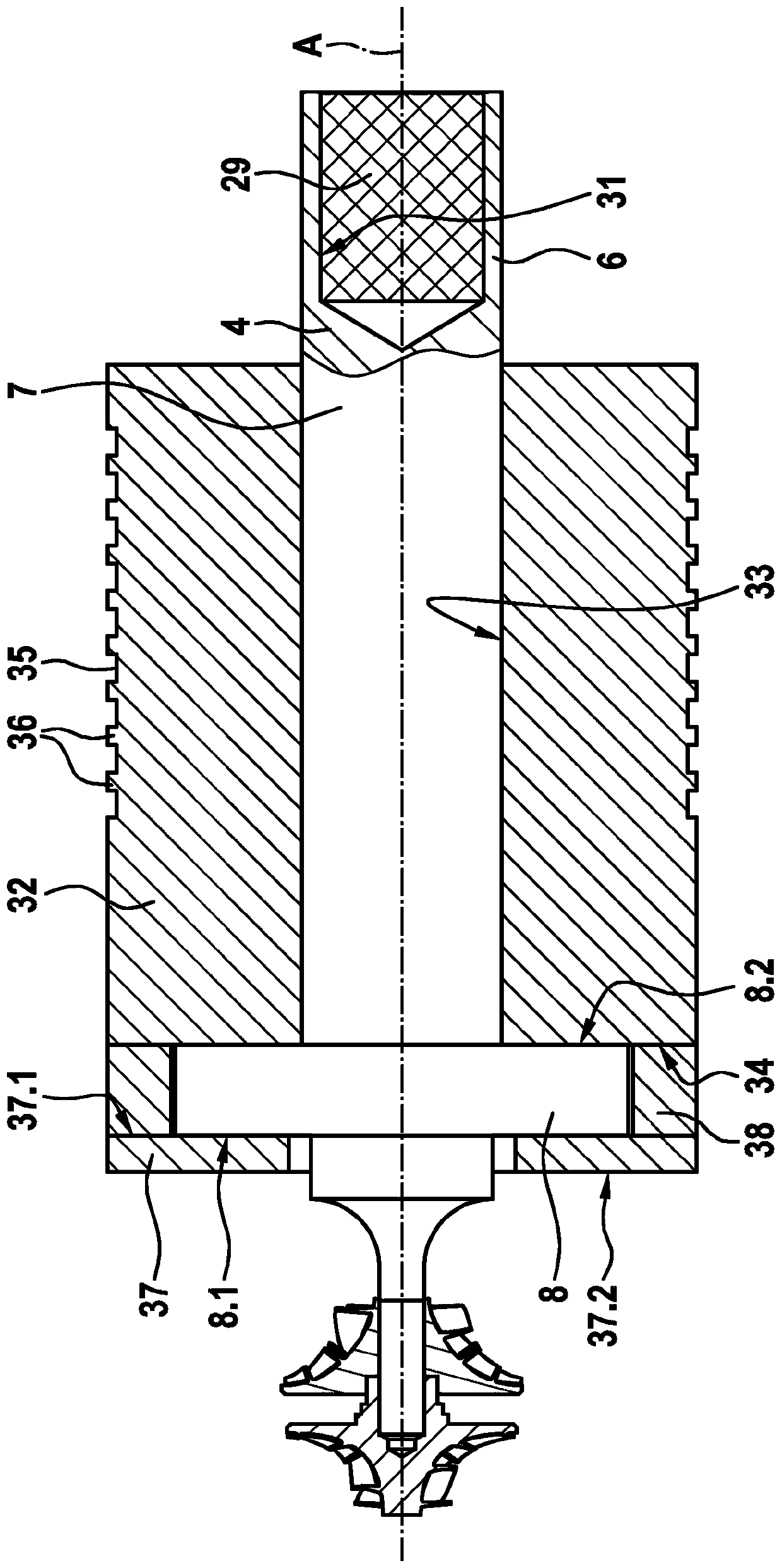 Bearing arrangement for drive shaft of turbo-machine, and turbo-machine including such bearing arrangement