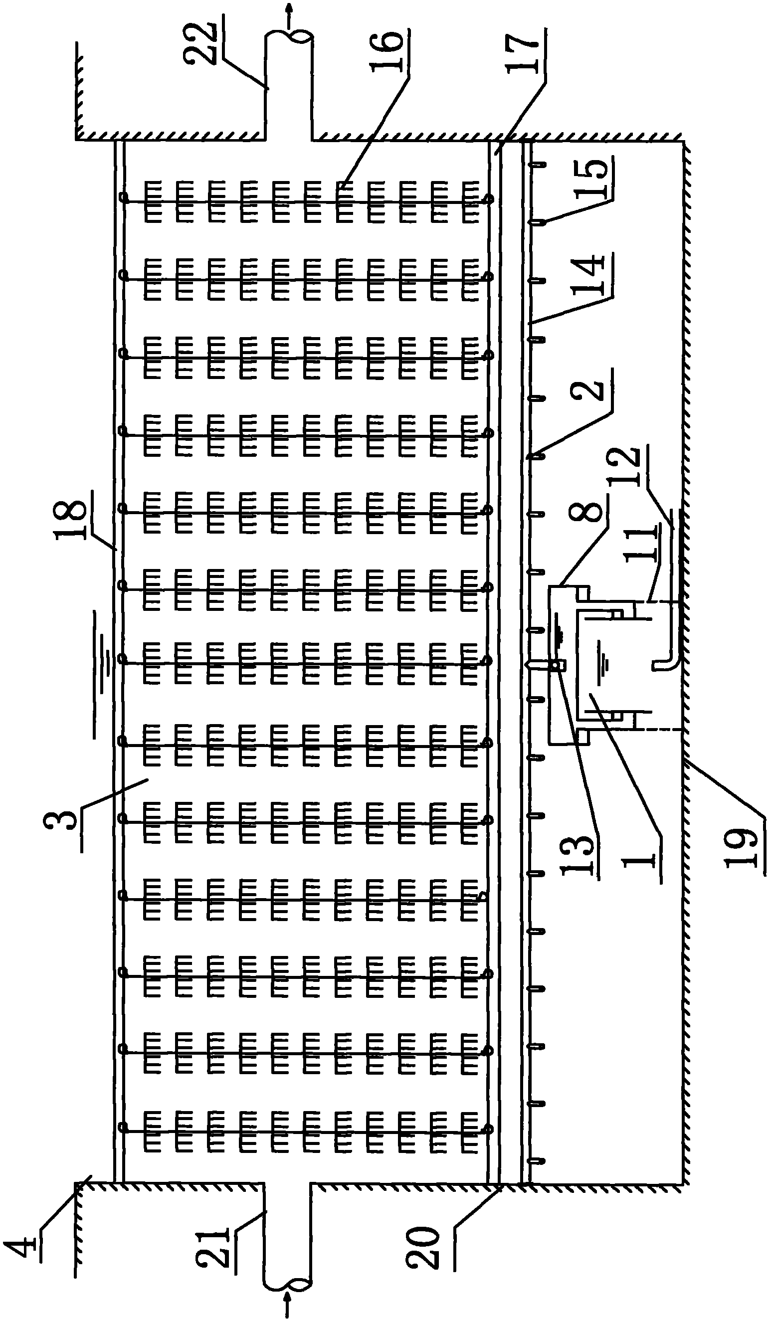 Pulse aeration biological contact oxidation water treatment device