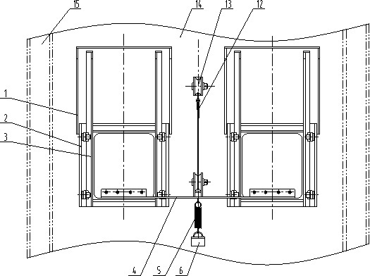 Drawing type observation device of railway hopper car and railway hopper car