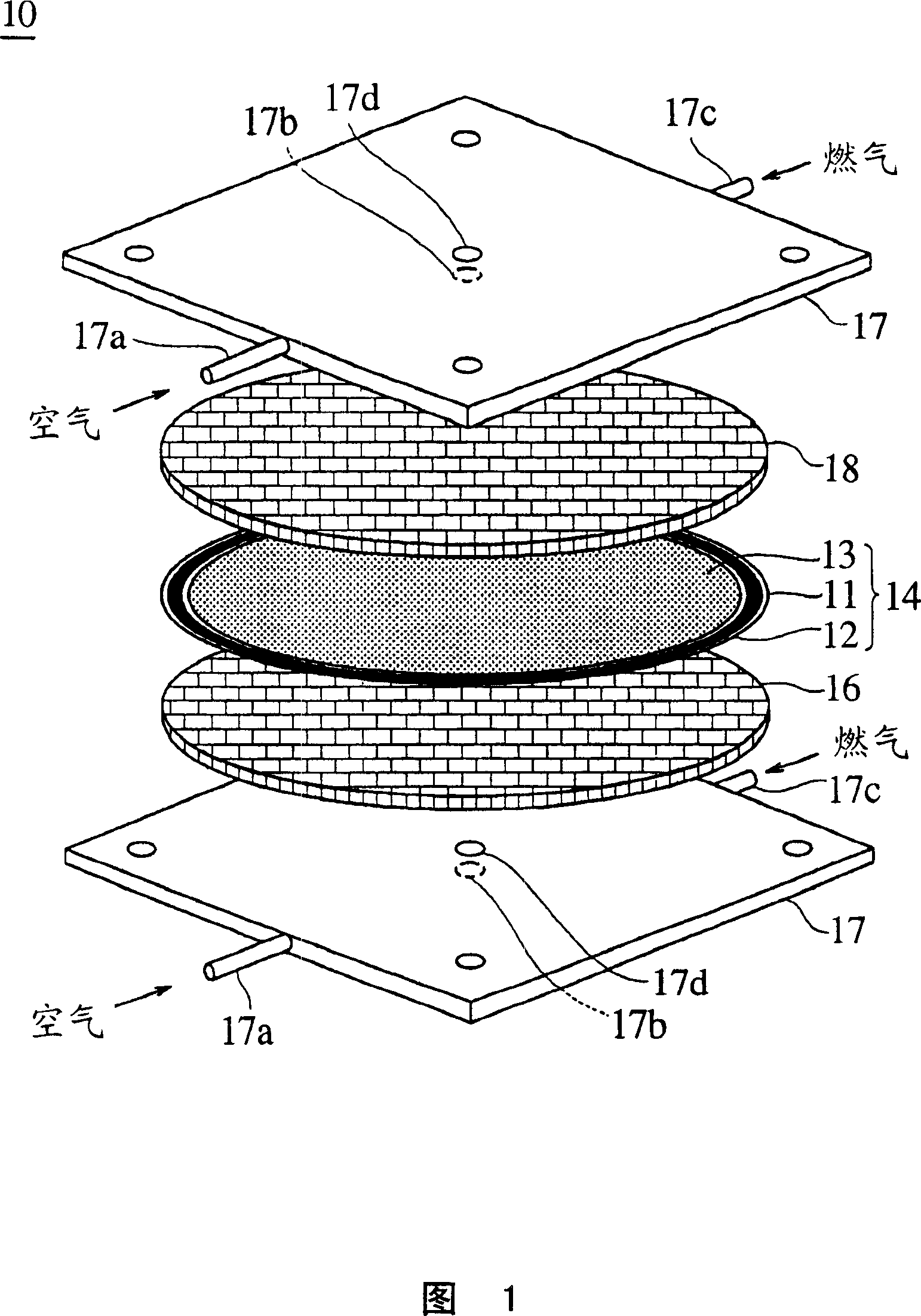 Solid electrolyte type fuel cell and air electrode current collector used for the same