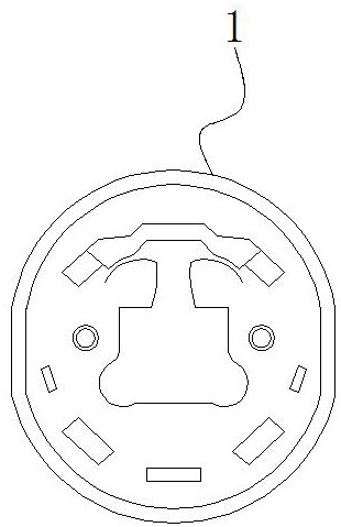 Detection device with dehumidification performance for automobile key battery mounting groove