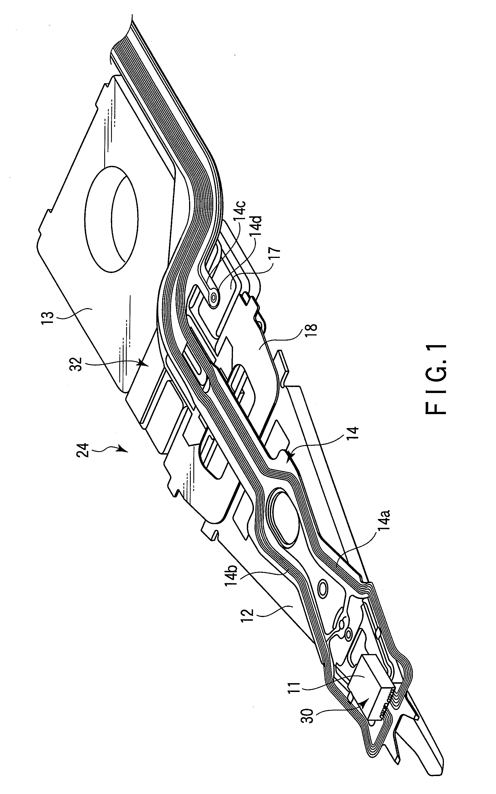 Head suspension assembly and magnetic disk drive