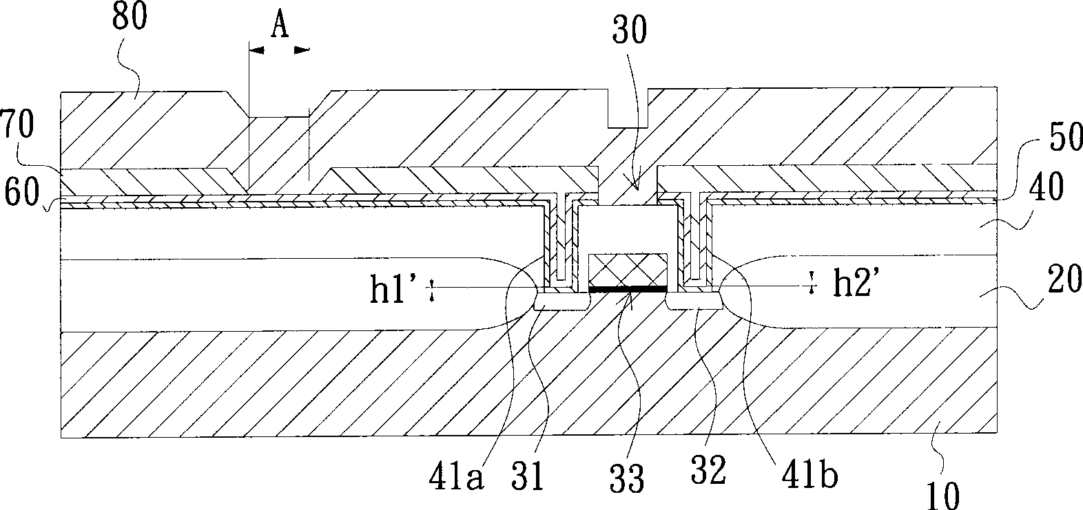 Thermal vapor bubble type ink jet head chip structure and method for producing the same