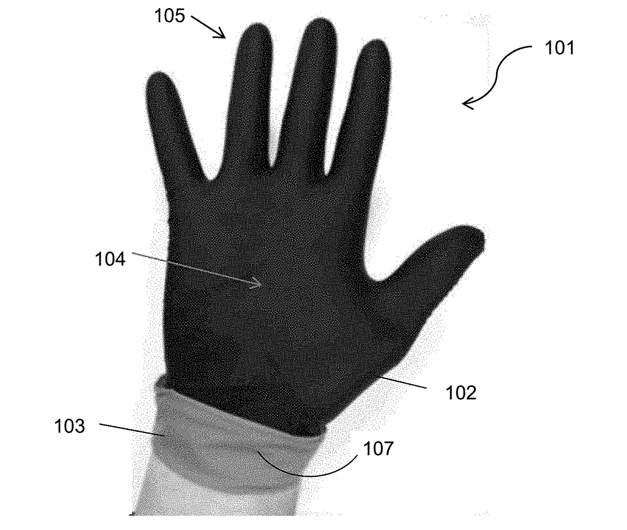 Breach Detection Glove with a High Contrast Between the Color on the Donning Side and the Grip Side of the Glove