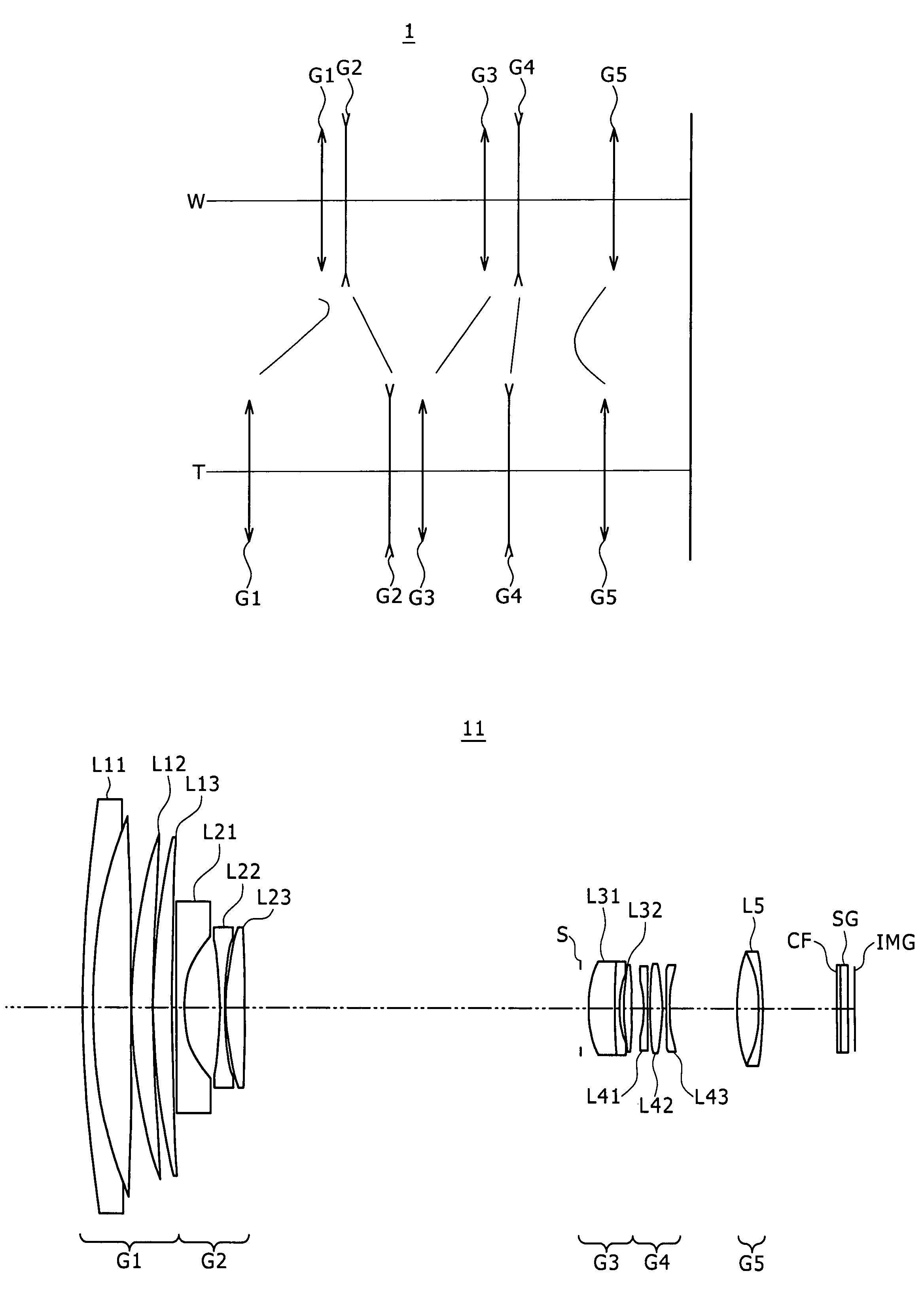 Variable focal length lens system and image pickup device