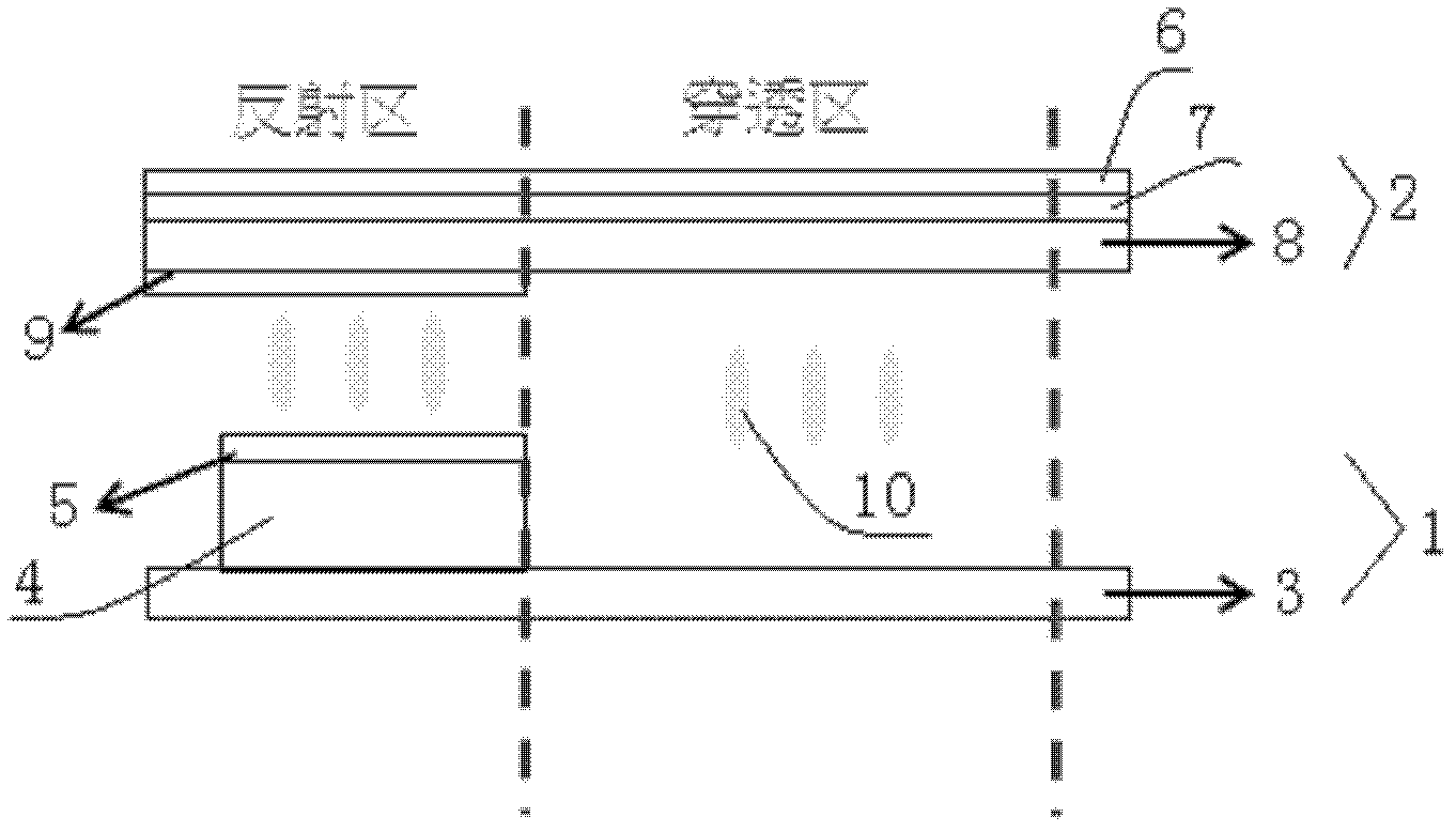 Display panel of transflective transparent display and sub-pixel structure thereof
