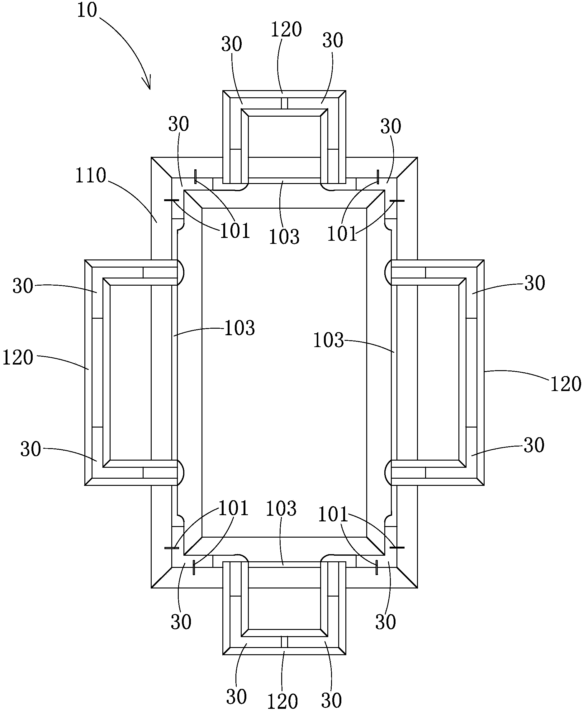 Decorative moulding assembly and construction method thereof