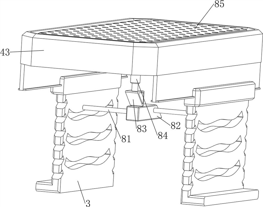 Flour cake screening and removing device