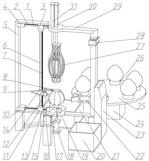 A device and method for automatically separating pomelo skin and flesh