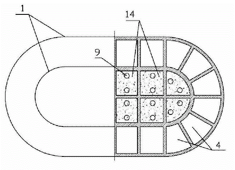Combined caisson and pile foundation for strengthening foundation and construction method thereof