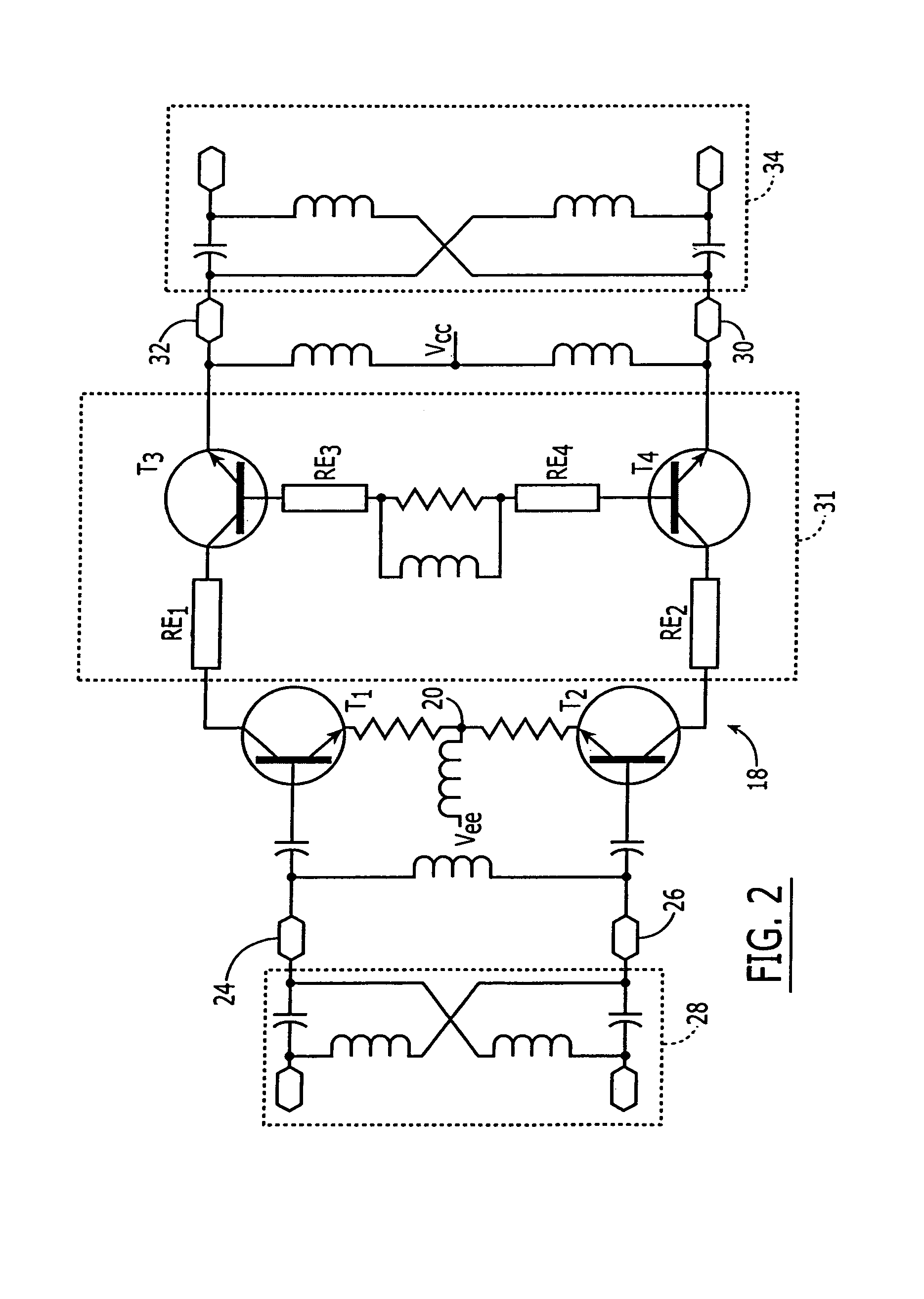 SiGe differential cascode amplifier with miller effect resonator