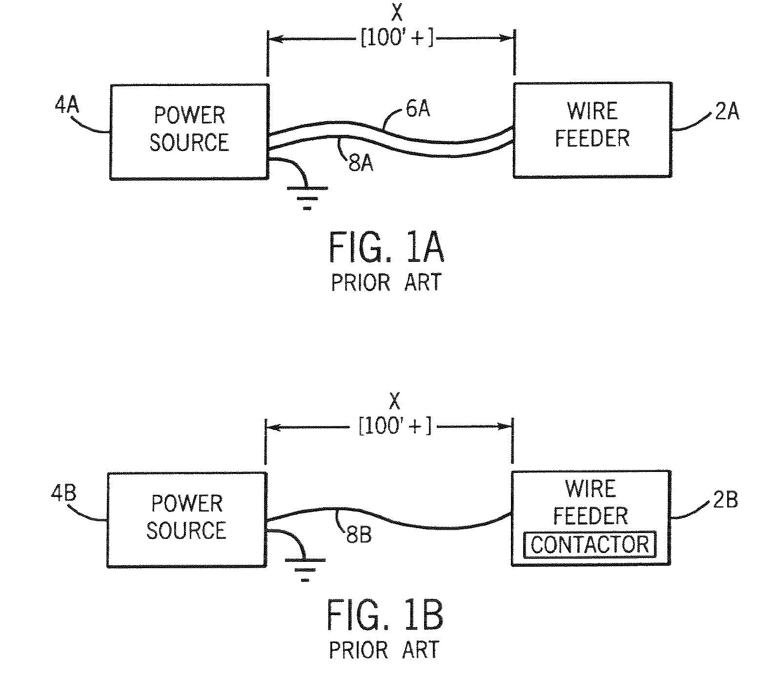 Method and system for a remote wire feeder where standby power and system control are provided via weld cables