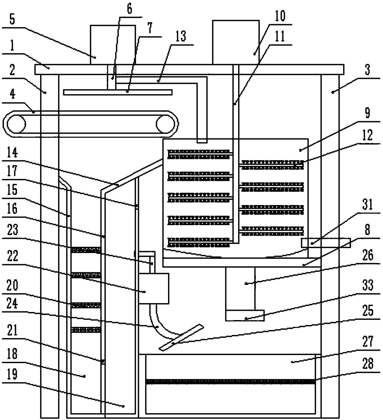 Novel magnetic neodymium-iron-boron material multistage washing device