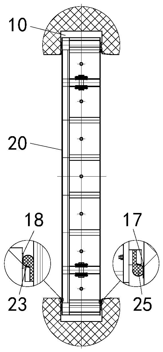 Building method and structure of sea bore preventing emergency gate