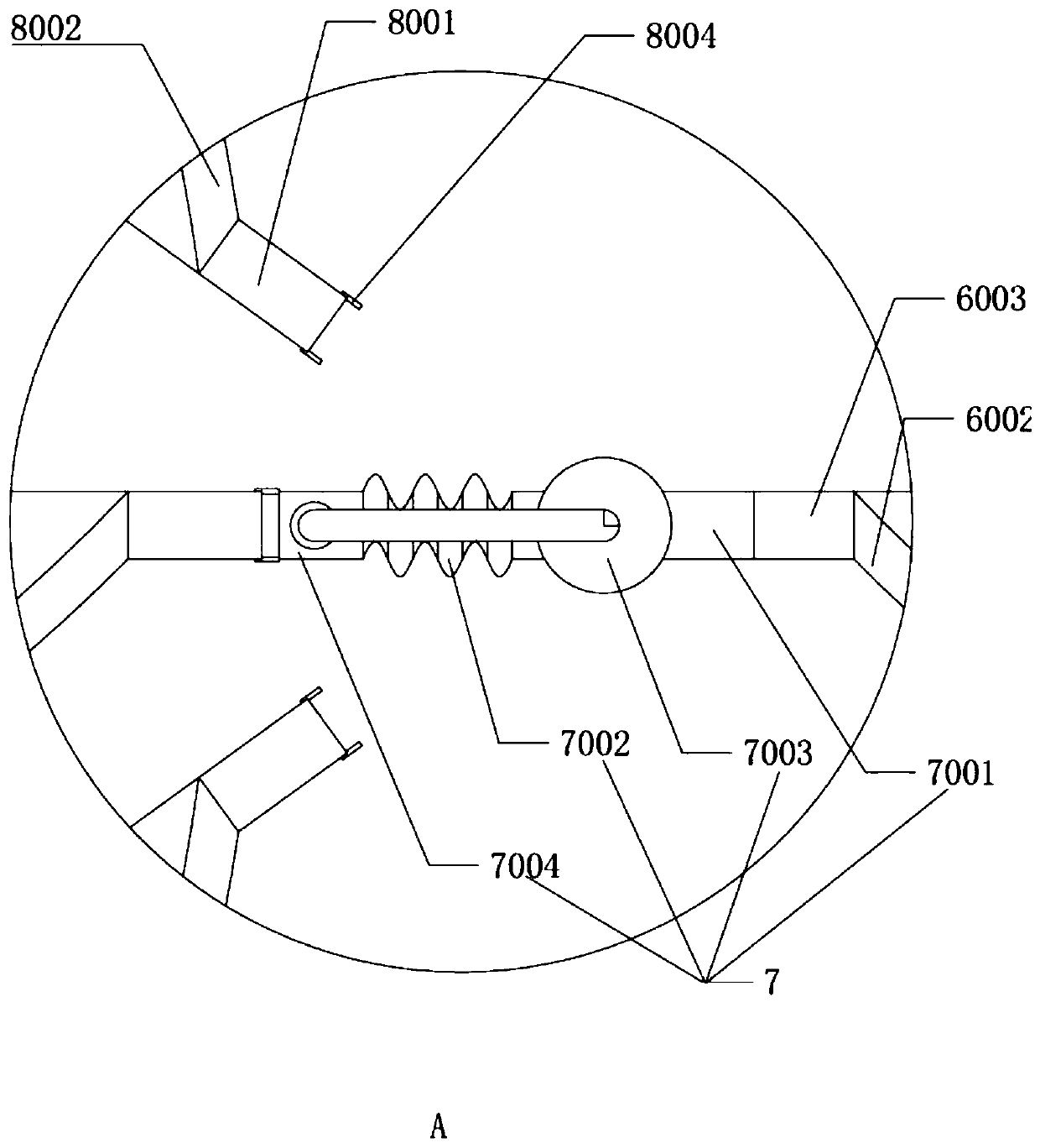 Conveying device used between mask body making and welding processes