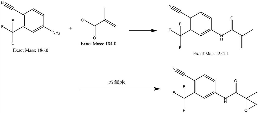 The synthetic method of n-(4 cyano-3-(trifluoromethyl)phenyl)-2-methylepoxypropene-2-amide