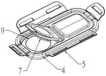 Four-side buckled storage box capable of being flipped