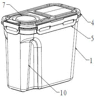 Four-side buckled storage box capable of being flipped