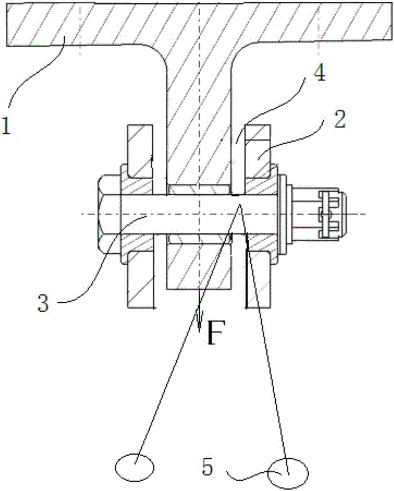 Method for measuring strain of connecting piece of pull rod linkage mechanism