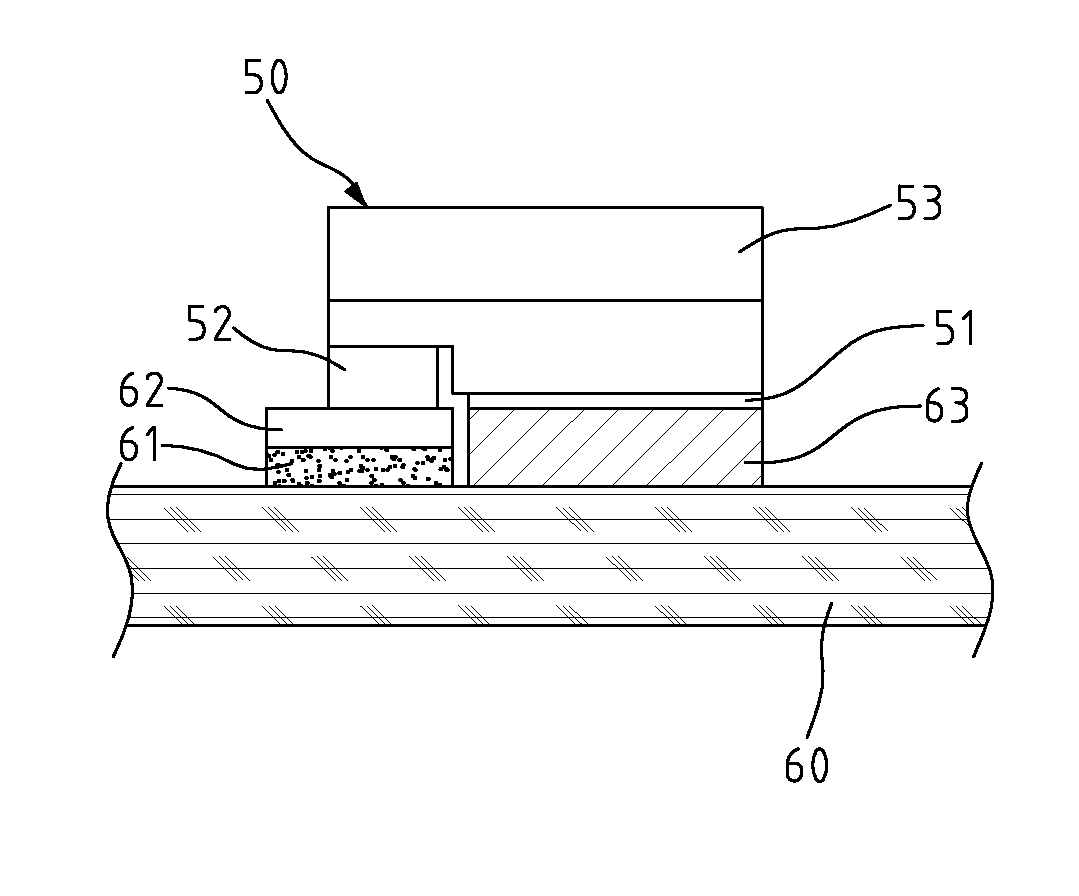 Flip-chip packaging structure for light emitting diode and method thereof
